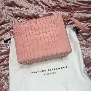 Brandon Blackwood Pink Croc-Embossed Trunk